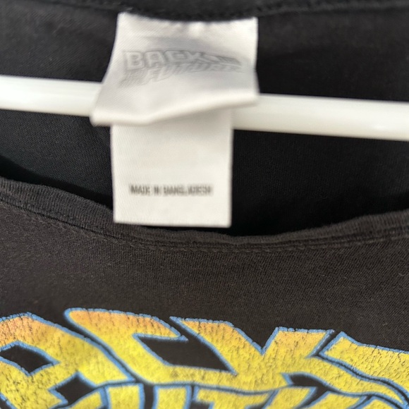 Retro Back to the Future 80s Movie Graphic T-Shirt Black Marty McFly Size 24 XL - Picture 3 of 4